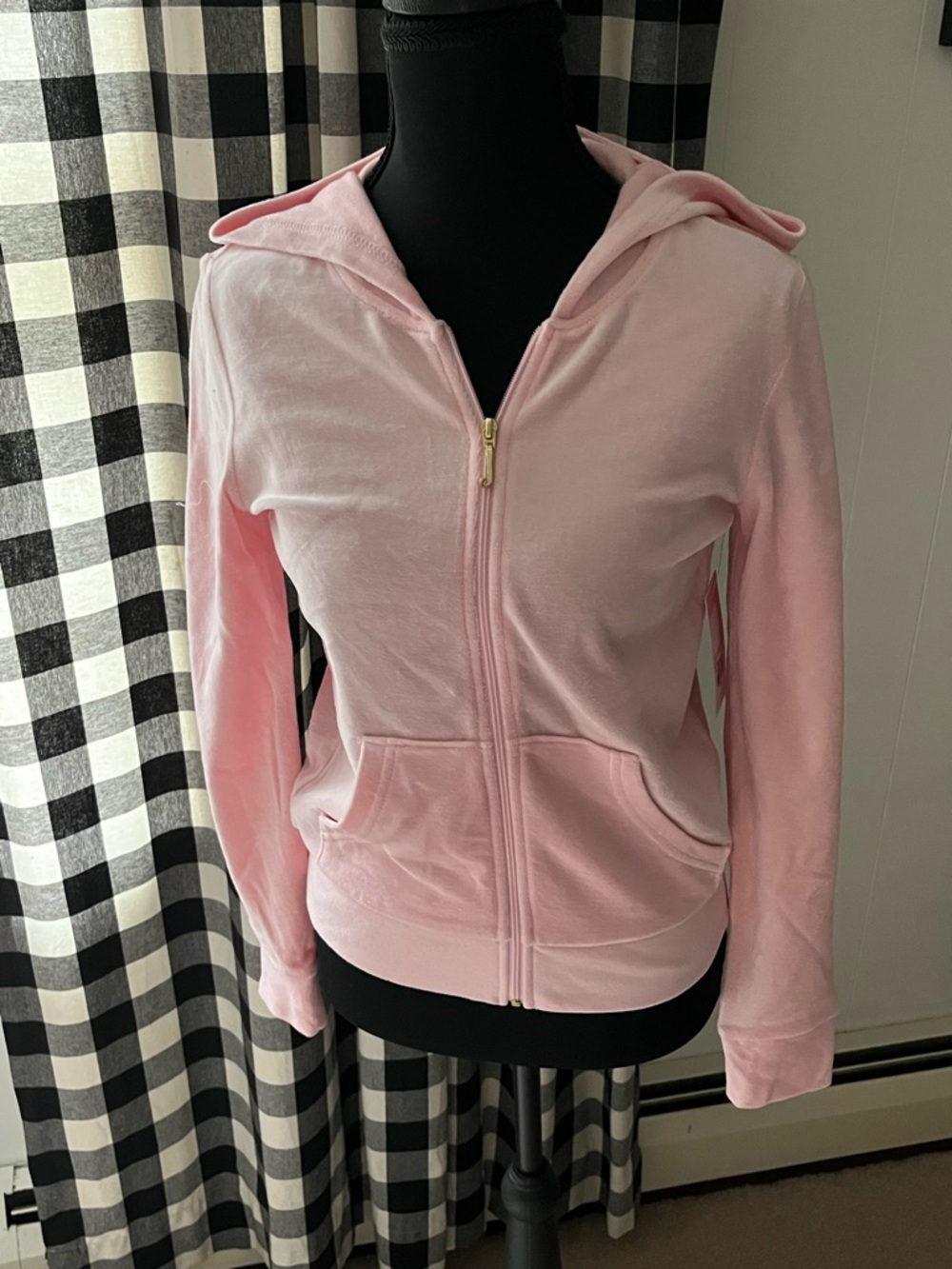 NWT Juicy Couture Light Pink Velour Hoodie XS